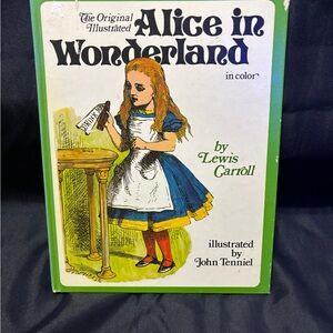 Original Illustrated Alice in Wonderland in Color Lewis Carroll VINTAGE 1978